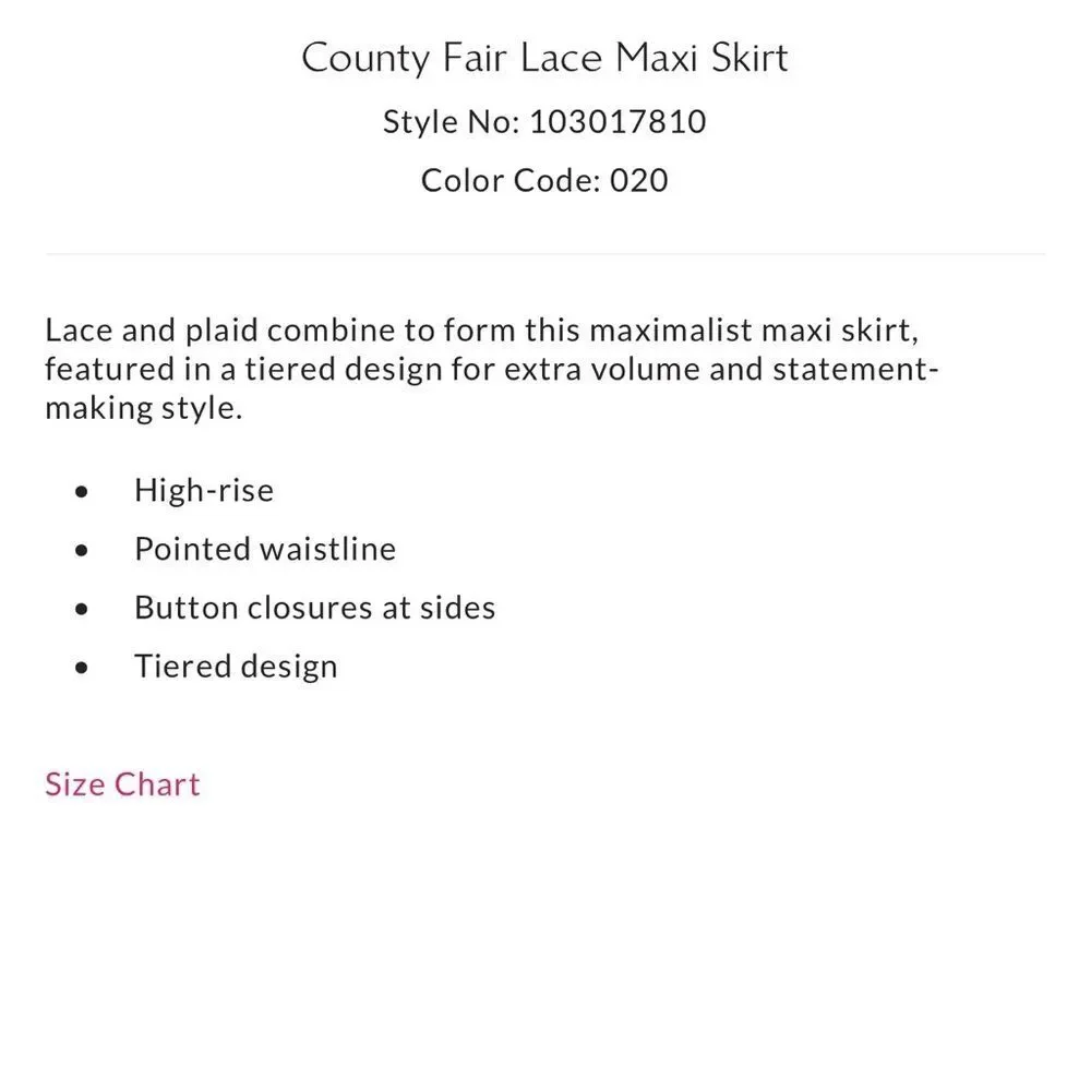 Free People County Fair Lace Maxi Skirt- Brown Combo
